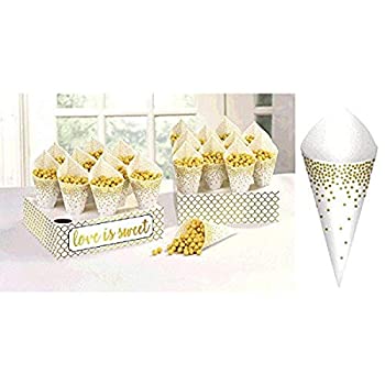 【中古】【輸入品・未使用】ウェディングスナックコーン トレイ付き