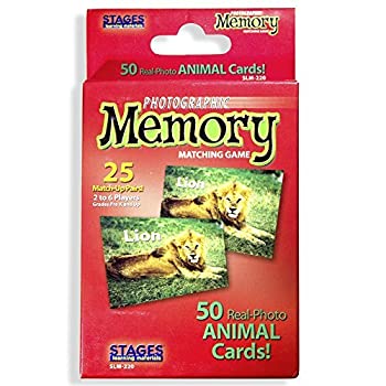 【中古】【輸入品・未使用】Stages Learning Materials Picture Memory Animal Card Real Photo Concentration Game%ｶﾝﾏ% Red%ｶﾝﾏ% Size 5 x 3 [並行輸入品]