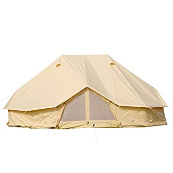 【中古】【インポート品・未当て嵌める】UNISTRENGH 晴れ晴れしい 6M 綿織物帆布 キャンパー天幕 雨合羽 呼びりん天幕 3部屋の入り口付き添い人 8~12人用 難民キャンプ 山歩き 身寄り寄り合い