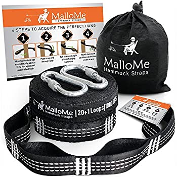 【中古】【インポート品・未当て嵌める】XL Hammock Straps - Hammock Tree Straps Set Versatile 2000+ LBS Heavy Duty 40 Loops \u0026 100% No Stretch Suspension System Kit - Camping H