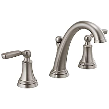 【中古】【輸入品・未使用】Delta Faucet Woodhurst ワイドスプレッドバスルーム蛇口 ブラッシュドニッケル バスルーム蛇口 3穴 バスルームシンク蛇口 メタル排水アセンブリ|スカイマーケットプラス