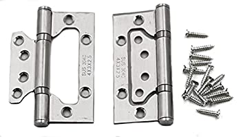 【中古】【輸入品・未使用】driak 2pcs 4インチステンレススチール蝶形静かドアヒンジの木製ドアドアハードウェア