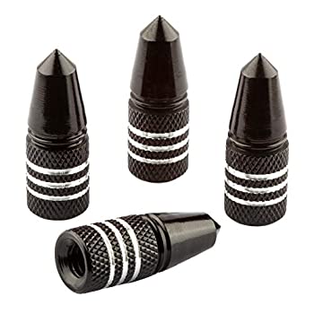 【中古】【インポート品・未当て嵌める】銀輪用ビットプレスタバルブキャップ ? アルマイト軽銀 ? 仏式/フランス共和国弁膜に当て嵌める ? 青写真：写真機、ロケット花火、バーガー（4