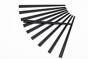 【中古】【輸入品・未使用】レストラングレード商用SPSエコ箸プラスチックブラックプレミアム10ペアパック衛生的再利用可能なStain Resistant 8.75インチTapered快適グリッ