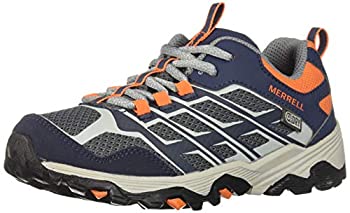 【中古】【インポート品・未当て嵌める】Merrell ユニ-お子さん用 Moab FST 低雨合羽山歩きスニーカー%ｶﾝﾏ% 米国海軍/薄墨色/オレンジ色。%ｶﾝﾏ% 11.5 Big Kid 靴-その他