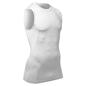 【中古】【輸入品・未使用】CHAMPRO コンプレッションノースリーブシャツ L ユース Youth - Large ホワイト