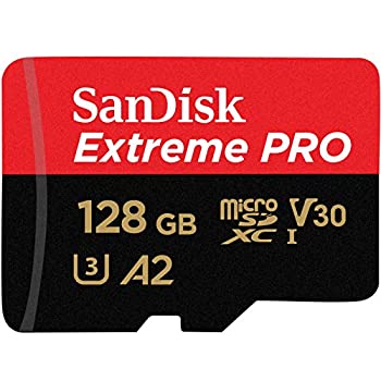 【中古】【インポート品・未当て嵌める】microSDXC 128GB SanDisk サンディスク Extreme PRO UHS-1 U3 V30 4K Ultra 固定ディスク 相応う SDアダプタ付 [並行輸入品]