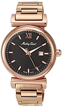 【中古】【インポート品・未当て嵌める】mathey-tissot奥ゆかしいブラックダイヤルメンズ時辰儀h410pn