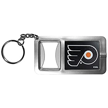 【中古】【輸入品・未使用】(Philadelphia Flyers%ｶﾝﾏ% Split Ring%ｶﾝﾏ% Black) - NHL Flashlight Key Chain with Bottle Opener