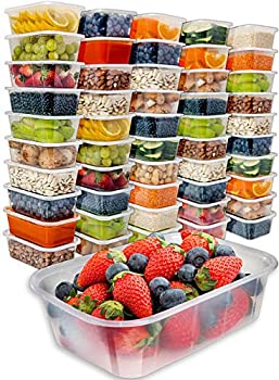 【中古】【輸入品・未使用】[50pk%ｶﾝﾏ%740ml] Food Storage Containers with Lids - Food Containers Meal Prep Plastic Containers with Lids Food Prep Containers Deli C