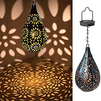 【中古】【輸入品・未使用】BOAER Hanging Solar Lights Outdoor Garden LED Flower Waterproof Decorative Metal Light for Porch Garden Outdoor