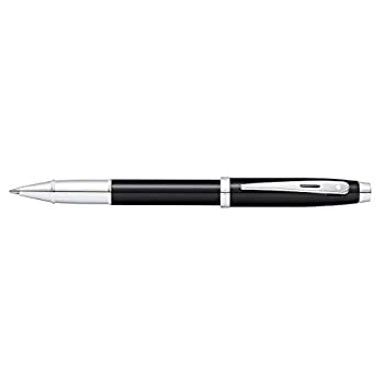 【中古】【輸入品・未使用】Sheaffer 100 光沢ブラックラッカーボールペン 光沢クロームトリム