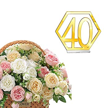 【中古】【輸入品・未使用】Velidy テーブルナンバー 1-40 ウェディング アクリル スタンディングテーブルナンバー ホルダーベース付き 結婚式 パーティー イベント ケータ
