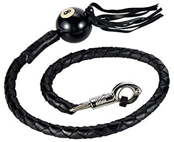 【中古】【輸入品・未使用】長さ42インチ、直径1/2インチ、全ブラックオートバイ、後部ホイップ、NO付き。 プールボール8個。|スカイマーケットプラス