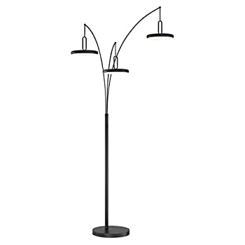 【中古】【インポート品・未当て嵌める】Lite Source Sailee 黒いこと 3点火装置 LED 弧線 立ち会い場照明ランプ