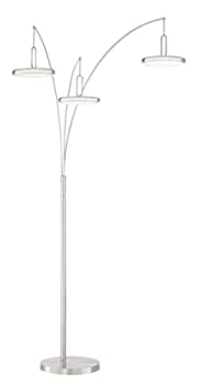 【中古】【インポート品・未当て嵌める】Lite Source Sailee 無光沢Ni 3灯 LED弧線照明ランプ