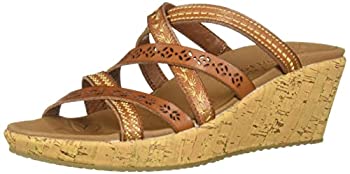 【中古】【輸入品・未使用】Skechers レディース スライドウェッジサンダル%ｶﾝﾏ% ラゲッジ%ｶﾝﾏ% 9.5