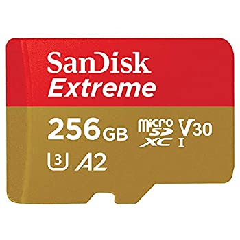 【中古】【インポート品・未当て嵌める】microSDXC 256GB SanDisk サンディスク Extreme UHS-1 U3 V30 4K Ultra 固定ディスク 適用業務至適化 A2相応う SDアダプタ付 [並行輸入品] その他-パソコン