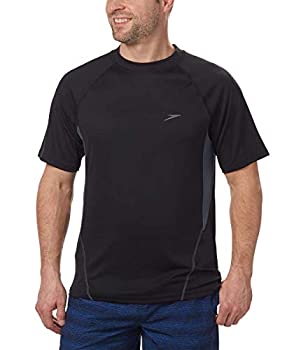 【中古】【輸入品・未使用】Speedo Men's Fitness UV Protection Rashguard Swim Shirt (Black%ｶﾝﾏ% Small)