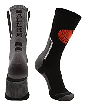 【中古】【インポート品・未当て嵌める】MadSportsStuff 篭球靴下 篭球ロゴタイプ付き添い人 労働者の一団レングス