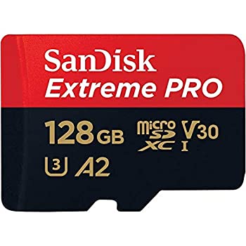 【中古】【インポート品・未当て嵌める】microSDXC 128GB SanDisk サンディスク Extreme PRO UHS-1 U3 V30 4K Ultra 固定ディスク A2相応う SDアダプタ付 [並行輸入品]