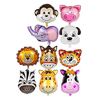 【中古】【輸入品・未使用】Borang 10個 ジャングルサファリ動物バルーン 22インチ ジャイアント動物園動物バルーンキット ジャングルサファリ動物テーマ誕生日パーティーデ｜スカイマーケットプラス