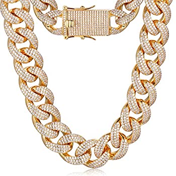 【中古】【輸入品・未使用】GOLD IDEA JEWELRY 18mm ラグジュアリー アイスアウト キュービックジルコニア 14K/18K/ホワイトゴールド/ローズゴールド マイアミキューバリン|スカイマーケットプラス