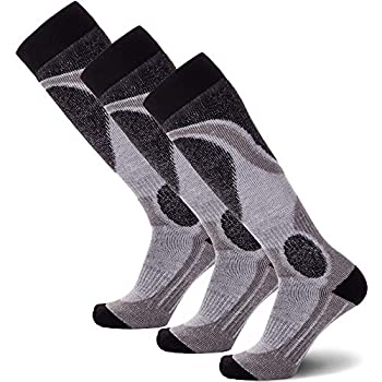 【中古】【輸入品・未使用】Pure Athlete エリートスキーソックス ? 軽量メリノウール 暖かいスキーソックス 男女兼用 (Lサイズ、ブラック ? 3足パック)