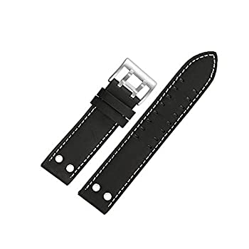 【中古】【輸入品・未使用】22mm 腕時計バンド ハミルトン腕時計に最適 男女兼用 22mm ブラックとホワイトライン。｜スカイマーケットプラス