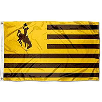 【中古】【輸入品・未使用】College Flags & Banners Co. ワイオミングカウボーイズ 星条旗 国旗|スカイマーケットプラス