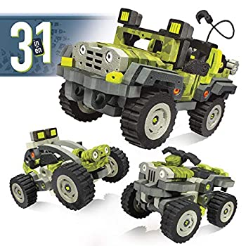 【中古】【輸入品・未使用】Bloco Toys 3 in 1 ワイルドウィーラー | STEMトイ | ジープ デューン バギー ATV 4 ウィーラー | DIYビルディング組み立てセット(242ピース) 15,847円
