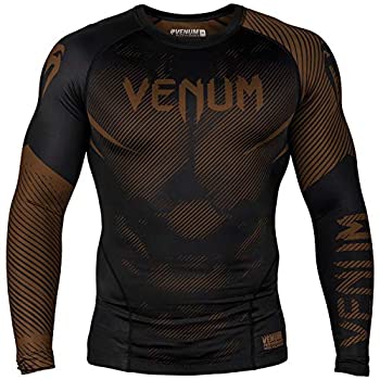 【中古】【輸入品・未使用】Venum Nogi 2.0 ラッシュガード - 長袖 - ブラック/ブラウン-L、ブラウン、L|スカイマーケットプラス