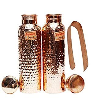 【中古】【輸入品・未使用】Bona fide 純銅ボトル 1000ml 各漏れ防止ジョイントフリー 純銅トング