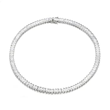 【中古】【輸入品・未使用】NYC Sterling レディース ラグジュアリーキュービックジルコニア エメラルドカットテニスネックレス｜スカイマーケットプラス
