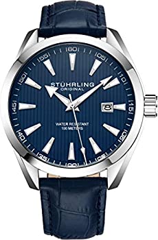 【中古】【輸入品・未使用】Stuhrling オリジナル メンズ 腕時計 アナログダイヤル 日付付き カーフスキンレザーストラップまたはステンレススチールブレスレット 3953腕時