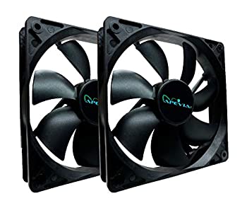 【中古】【輸入品・未使用】Apevia cf214s-bk 140?mm 4pin & 3ピンブラックサイレントケースファン( 2?- pk )
