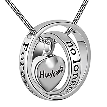 【中古】【輸入品・未使用】No Longer By My Side、Forever In My Heart CarvedロケットCremation Urnネックレスfor Mom & Dad