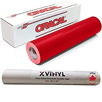 【中古】【輸入品・未使用】ORACAL 651 グロスレッド 粘着クラフトビニールロール (12インチ x 50フィート+除草)