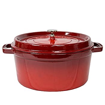 【中古】【インポート品・未当て嵌める】ストウブ ピコ ココット ラウンド 鋳込み ホーロー 鍋 なべ 膳立て物の具 勝手もと装置 桜んぼう 28珊 6.7L 1102806 [並行輸入品]