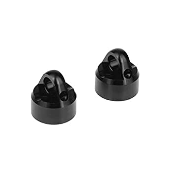 【中古】【輸入品・未使用】TEKNO RC LLC ショックキャップ 7075 エマルジョン ブラックアルマイト (2)、TKR6712A