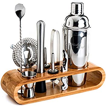 【中古】【輸入品・未使用】(Set of 10) - Mixology Bartender Kit: 10-Piece Bar Tool Set with Stylish Bamboo Stand - Perfect Home Bartending Kit and Cocktail Shaker｜スカイマーケットプラス