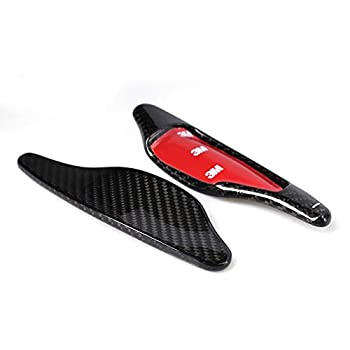 【中古】【インポート品・未当て嵌める】本物の炭素衣料繊維製ステアリングホイールパドルシフターエクステンション シボレー コルベット C7用 黒いこと