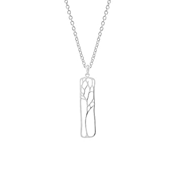 【中古】【輸入品・未使用】Boma Jewelry スターリングシルバー 長方形ツリーシルエットペンダントネックレス 20インチ｜スカイマーケットプラス 16,073円