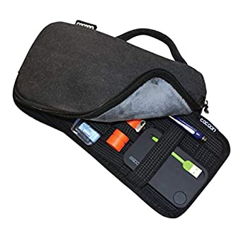 【中古】【輸入品・未使用】Cocoon CSG270BK ワックスキャンバスガジェットケース Grid-IT付き アクセサリーオーガナイザー (ブラック)