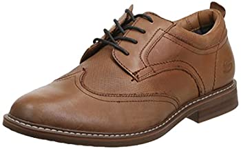 【中古】【インポート品・未当て嵌める】Skechers Men\u0027s Bregman-CALSEN Street Dress Collection Oxford%ｶﾝﾏ% Cognac%ｶﾝﾏ% 11 Medium US