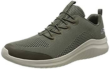 【中古】【インポート品・未当て嵌める】Skechers Men\u0027s Low-Top Trainers, Green (Olive Engineered Mesh/Synthetic/Trim Old)%ｶﾝﾏ% 46