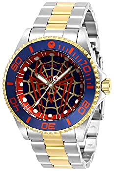 【中古】【輸入品・未使用】Invicta Men's Marvel Gold-Tone Steel Bracelet & Case Quartz Blue Dial Analog Watch 29684
