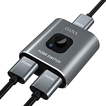 【中古】【輸入品・未使用】HDMI切替器、GANAスイッチングハブ HDMI分配器 双向セレクター １入力２出力/２入力１出力 4K/3D/1080P対応 手動切替WII WIIU Xbox PS4 HDTV適用
