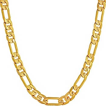 【中古】【輸入品・未使用】LIFETIME JEWELRY 6mm フィガロチェーンネックレス メンズ レディース 24K純金メッキ%カンマ% 金属|スカイマーケットプラス