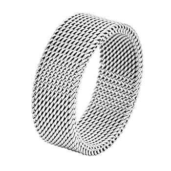 【中古】【輸入品・未使用】(Silver%ｶﾝﾏ% 11) - Geoffrey Beene Stainless Steel Men's Comfort Fit Mesh Ring